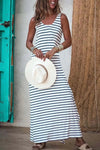 Women's Casual Everyday Striped Sleeveless Knit Dress