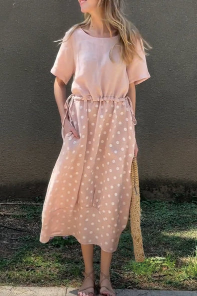 Women's Polka Dot Print Maxi Dress