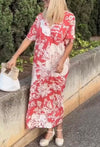 Women's Boho Floral Print Loose Summer Dress