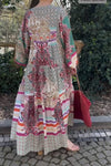 Multicolor Patterned Dress