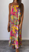 Printed Sleeveless Long Dress