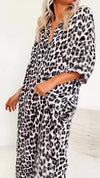 V-neck Leopard Print Dress