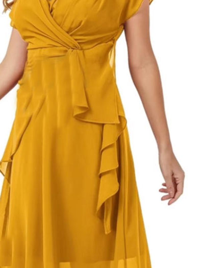 Fashionable Dinner Party Ladies V-neck Dress