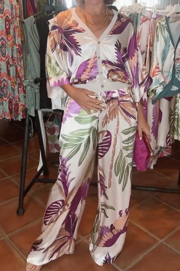 Women's Smooth Fabric Printed Suit