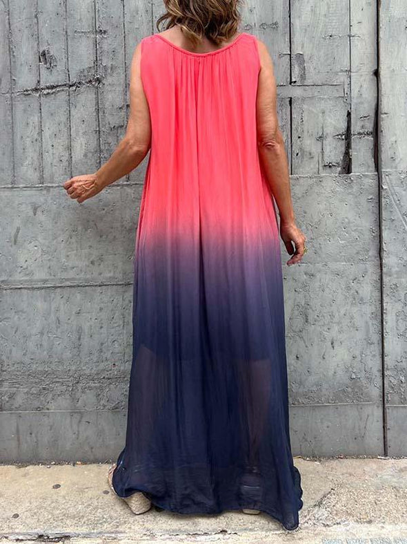 Chiffon gradient dress