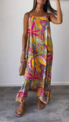 Printed Sleeveless Long Dress