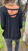 Round Neck, Half Sleeve, Open Back Top