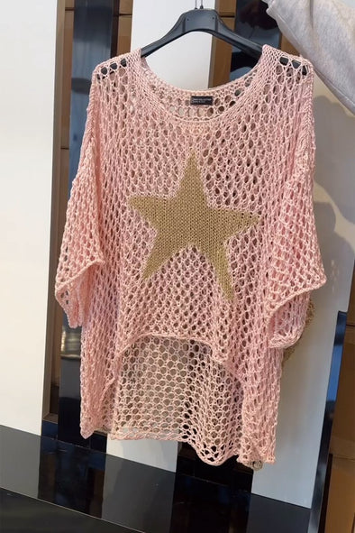 Knitted star top