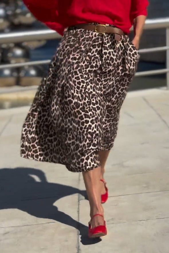 Leopard print skirt