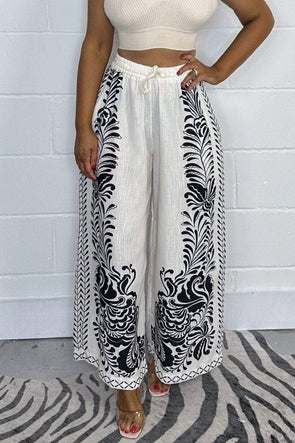 Casual printed trousers