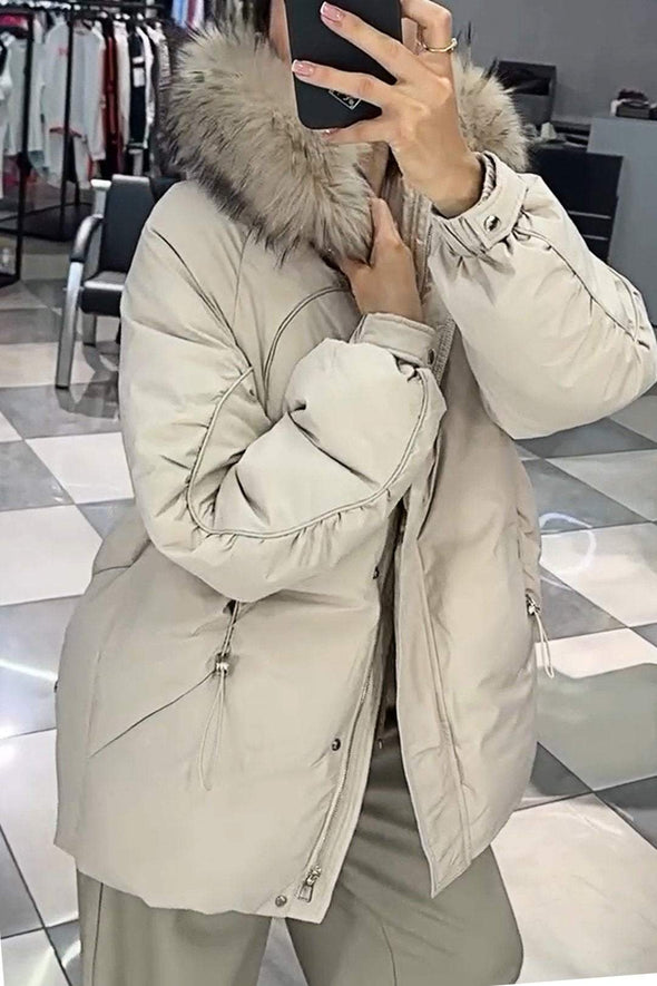 Women's Casual Down Jacket Pocket Zipper Jacket