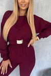 Women's Casual Round Neck Long Sleeve Two Piece Suit