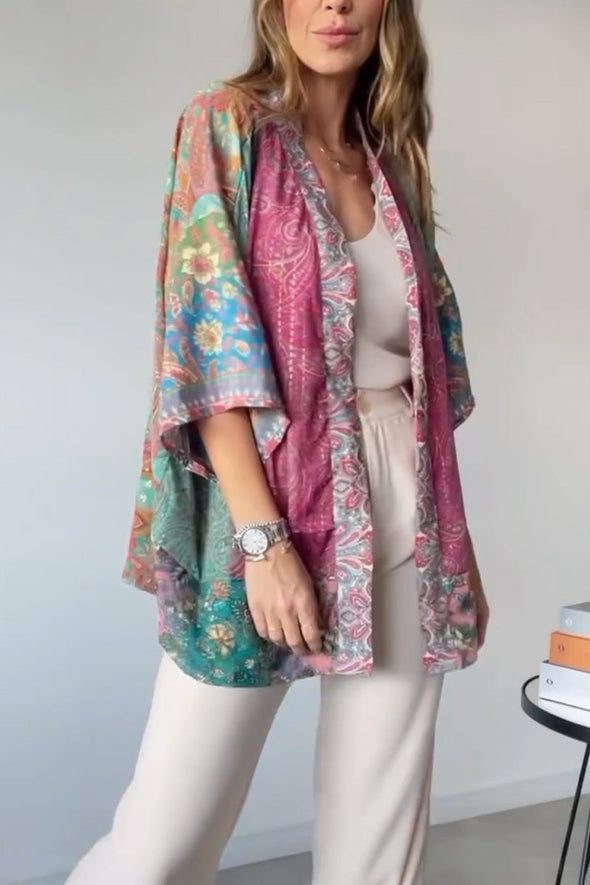 Casual printed cardigan jacket