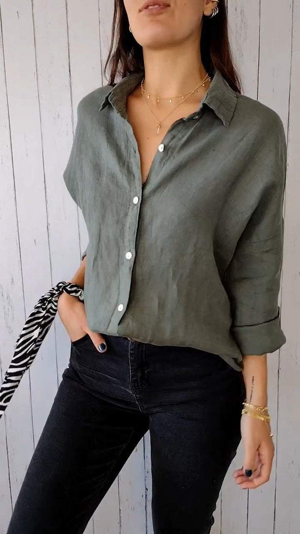 Lapel Single-breasted Shirt