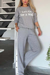 Women's Casual Letter Printed Sports Suit