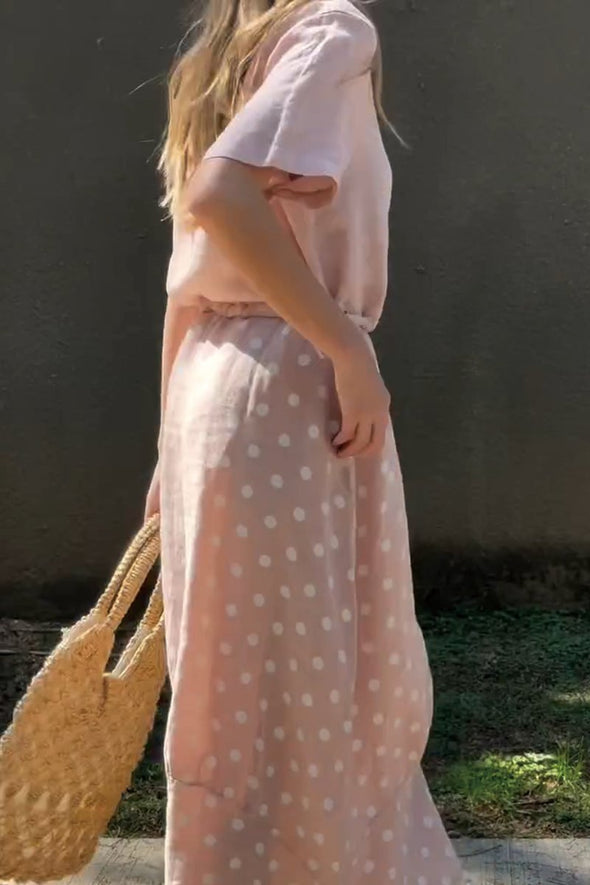 Women's Polka Dot Print Maxi Dress