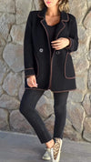 Women's Contrast Color Casual Jacket