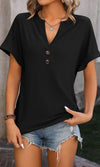 Casual And Comfortable V-Neck Top