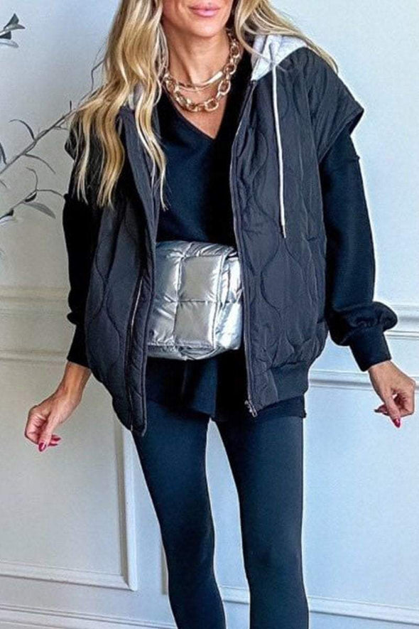 Women's Casual Hooded Vest Jacket