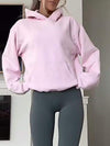 Women's Solid Color Hooded Sweatshirt