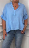 Casual And Comfortable V-Neck Linen Top