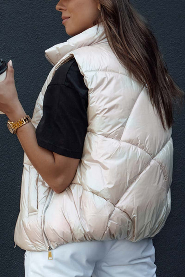 Women's Casual Lapel Sleeveless Jacket