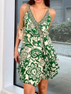 Summer V-neck sleeveless printed dress