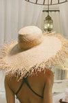 Sun protection beach woven hat