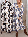 Casual Lapel Printed Dress