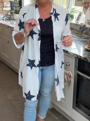 Casual Star Print Long Top