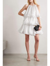 Tiered organza mini dress