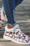 Women's Christmas printed warm cotton shoes