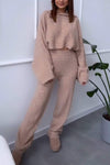 Women's Casual Hooded Long-sleeved Two-piece Suit