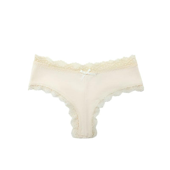 Women's Lace Mid-waist Comfortable High Bow Panties