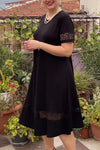 Lace paneled dress