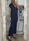 Women's Casual Solid Color Knit Top and Wide Leg Pants Set