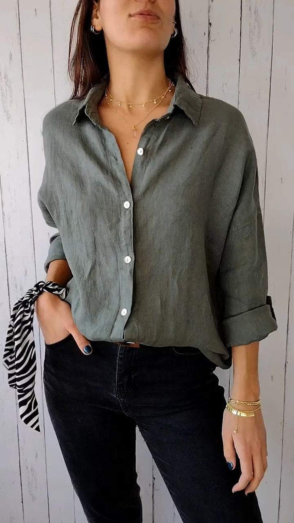 Lapel Single-breasted Shirt