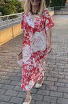 Women's Boho Floral Print Loose Summer Dress