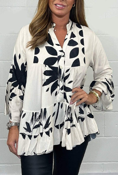 Contrast print top