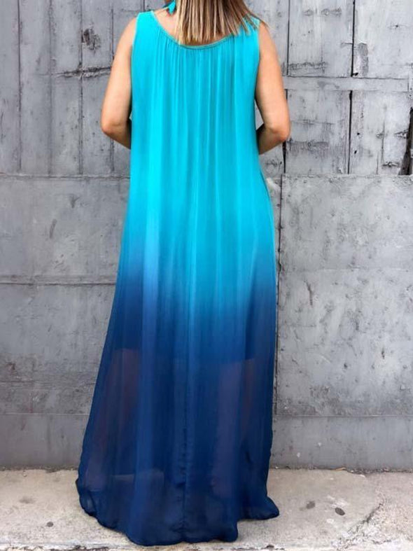 Chiffon gradient dress