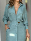 Comfortable and Casual Lapel Dress