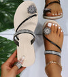 Rhinestone Flat Casual Sandals