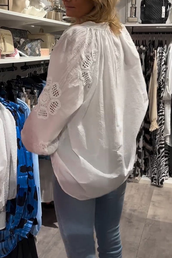 Lace long-sleeve shirt