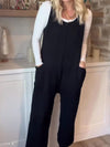 Women's Cotton and Linen Top Jumpsuit Set