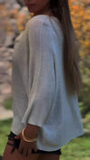 Hot Silver V-neck Loose Top