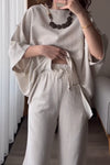 Cotton and linen two-piece suit