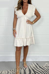 V neck Smocked Dress