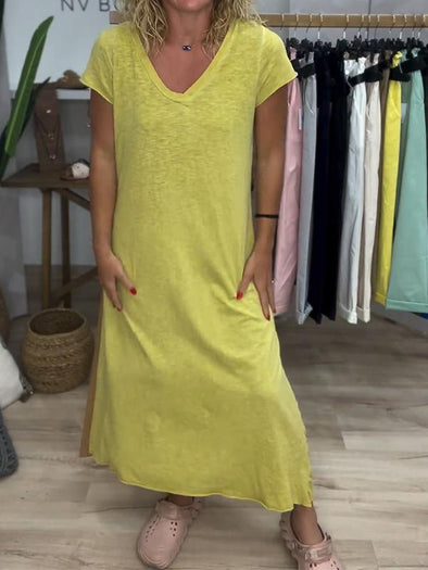 Casual V-neck Thin Dress