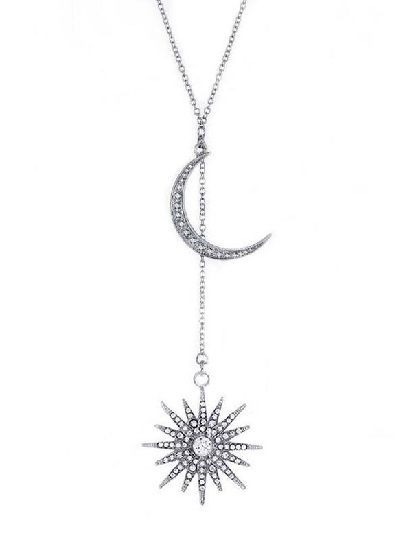 Crystal clavicle chain pendant necklace