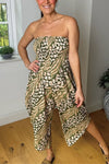 Printed bandeau jumpsuit